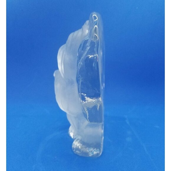 Viking Dalzell Yorkshire Terrier Yorkie Frosted Clear Glass Dog Paperweight - Picture 4 of 6